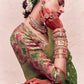 Basil Green Zari Woven Dola Silk Saree With Zari Woven Blouse