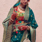 Prussian Blue Zari Woven Dola Silk Saree With Zari Woven Blouse