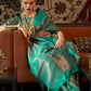 Turtle Green Copper Zari Handloom Weaving Silk Saree