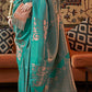 Turtle Green Copper Zari Handloom Weaving Silk Saree