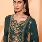 Arabian Green Georgette Sharara Suit with Thread, Sequins & Khatli work