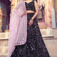 Black & Pink Designer Lehenga Choli with Sequins work
