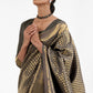 Raven Black Kanjivaram Soft Woven Silk Saree
