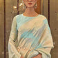 Arctic Blue Woven Banarasi Silk Saree with Sequins work