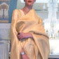 Beige Brown Soft Handloom Weave Kanjivaram Silk Saree : Festival Edition