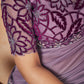 Amethyst Purple Satin Silk Saree having Sequence & Cord Embridered with Stone work