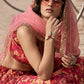 Punch Pink Designer Printed Organza Lehenga with Soft Net Dupatta