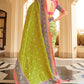 Sheen Green Patola Print Georgette Silk Saree