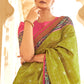 Sheen Green Patola Print Georgette Silk Saree