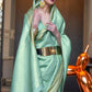 Aquamarine Green Woven Soft Silk Saree