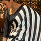 White & Black Designer Satin Crepe Printed Saree : Top Pick