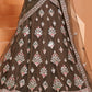 Army Green Net Lehenga Choli with Cording,Thread Embroidery, Zarkan & Badla work