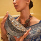 Berry Blue Lucknowi Chikankari Weaving Silk Saree