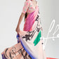 Baby Pink Satin Silk Digital Printed Saree