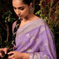 Amethyst Purple Zari Woven Dola Silk Saree with Designer Pallu