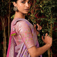 Amethyst Purple Zari Woven Dola Silk Saree with Designer Pallu