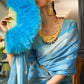 Azure Blue Handloom Weave Organza Silk Saree