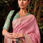 Baby Pink Zari Woven Dola Silk Saree with Designer Pallu