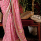 Baby Pink Zari Woven Dola Silk Saree with Designer Pallu