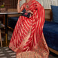 Venetian Red Two Tone Meenakari Weaving Organza Silk Saree