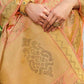 Peach Pink Zari Woven Banarasi Silk Saree