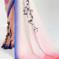 Baby Pink Satin Silk Digital Printed Saree