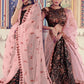 Black & Pink Designer Lehenga Choli with Sequins work