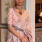 Valentine Pink Kashmiri Woven Cotton Silk Saree