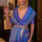 Admiral Blue Blue Handloom Woven Banarasi Silk Saree