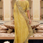 Golden Yellow Tissue Silk Saree with Intricate Embroidered Border
