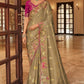 Hits Pure Soft Silk Weaving Embroidery Saree Elegant Festive Party Wear