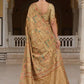 Beige Multi Color Heritage Motif Silk Saree Elegant Festive Wear Look
