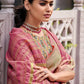 Tulip Pink Silk Saree having Zari Border & Sequins work