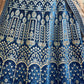 Azure Blue Velvet Lehenga Choli with Thread, Zari and Pure Gota work (Pre-Order)