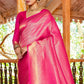Hot Pink Woven Kanjivaram Saree:Limited Edition