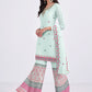 Arctic Blue Designer Georgette Embroidered Suit