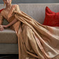 Tortilla Brown Copper Zari Handloom Weaving Tussar Silk Saree