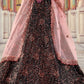 Black & Pink Designer Lehenga Choli with Sequins work