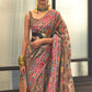 Umber Brown Jamawar Woven Cotton Silk Saree
