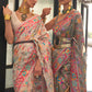 Umber Brown Jamawar Woven Cotton Silk Saree