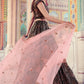 Black & Pink Designer Lehenga Choli with Sequins work