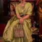 Avocado Green Zari Woven Banarasi Brocade Silk Saree