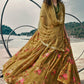 Avocado Green Designer Printed Organza Lehenga with Soft Net Dupatta