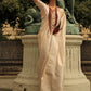 Beige Brown Handloom Woven Satin Silk Saree