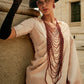 Beige Brown Handloom Woven Satin Silk Saree