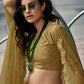 Avocado Green Designer Printed Organza Lehenga with Soft Net Dupatta