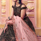 Black & Pink Designer Lehenga Choli with Sequins work