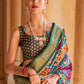 Multicoloured Printed Patola Silk Saree with Zari Border & Tassels on Pallu