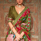 Kelly Green Printed Patola Silk Saree with Zari Border & Tassels on Pallu