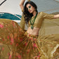 Avocado Green Designer Printed Organza Lehenga with Soft Net Dupatta